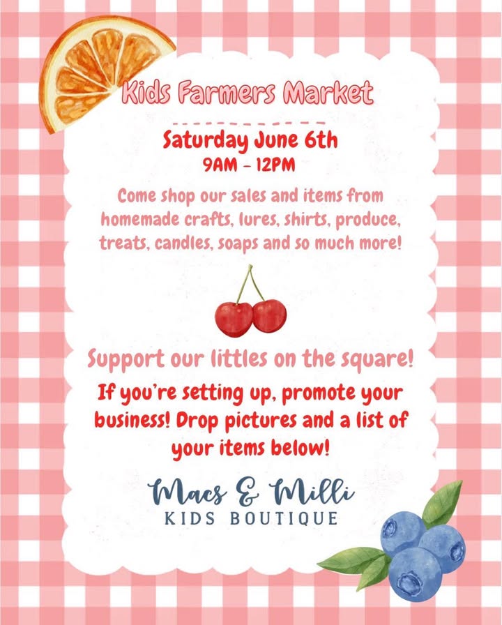 Downtown Ripley Hosts Kids Farmers Market and Burnside Music Festival This Saturday