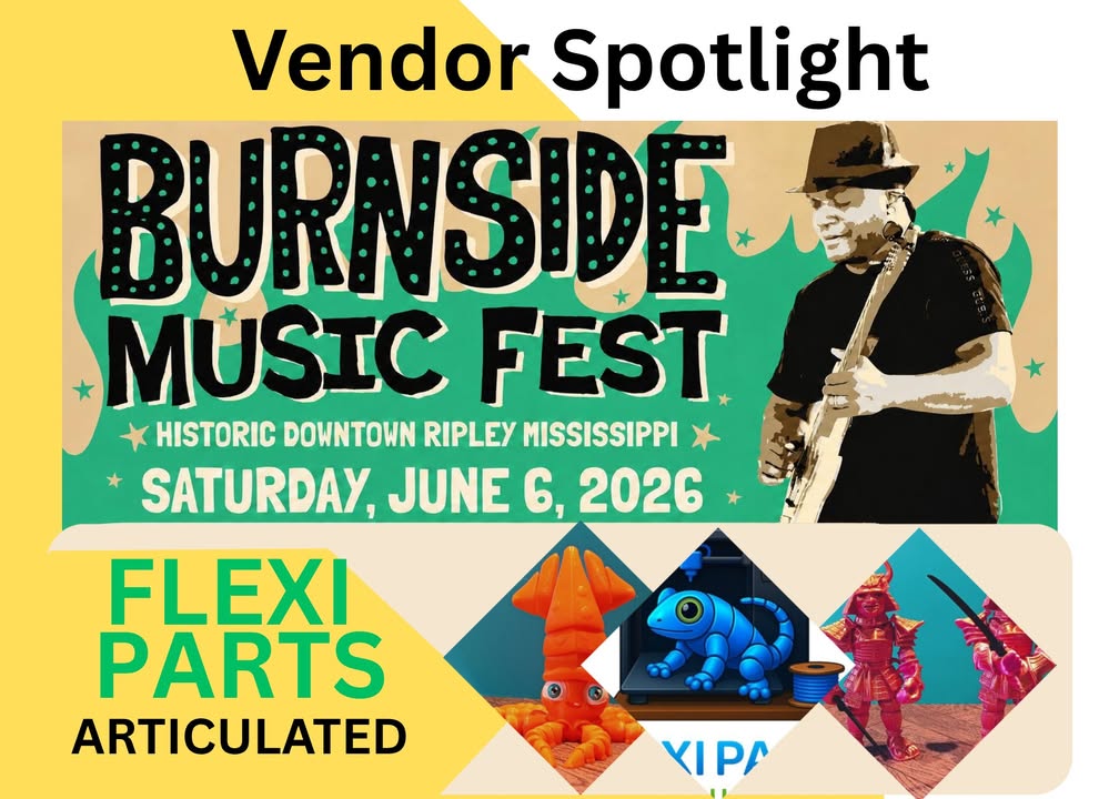 Flexi Parts Articulated Brings Colorful 3D-Printed Creations to Burnside Music Fest 2026