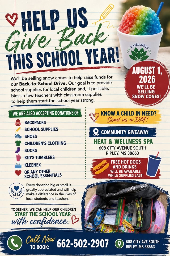 Heat & Wellness Spa Launches Back-to-School Drive to Support Local Students and Teachers