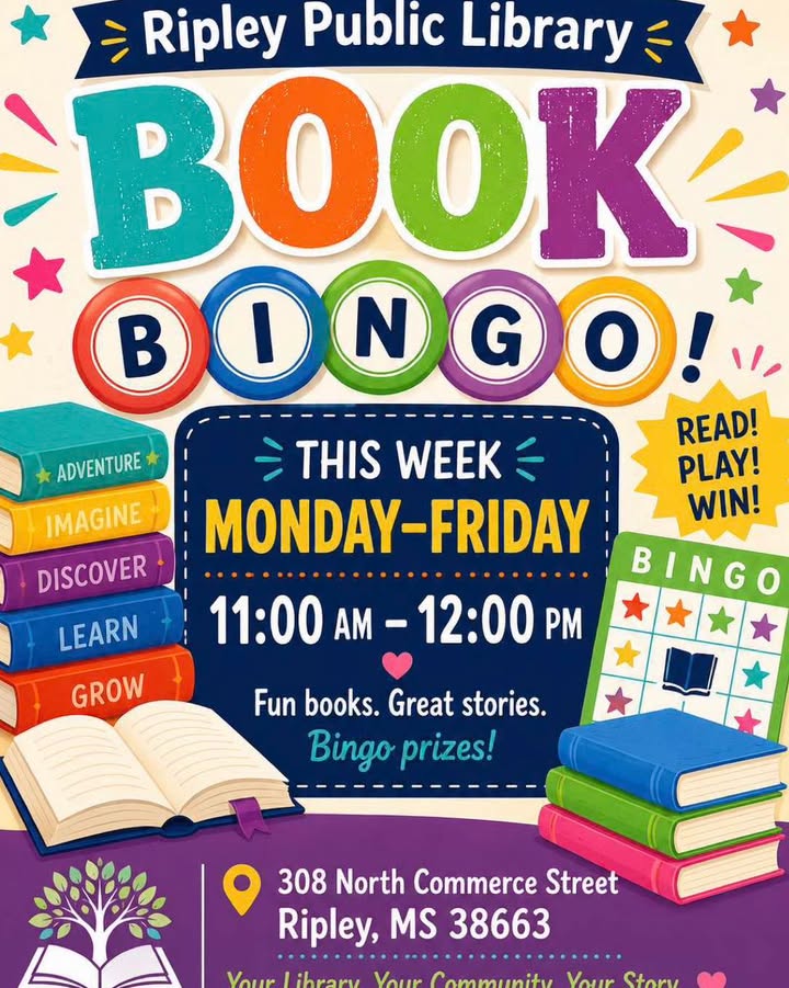 Ripley Public Library Launches Book Bingo Week to Inspire Young Readers