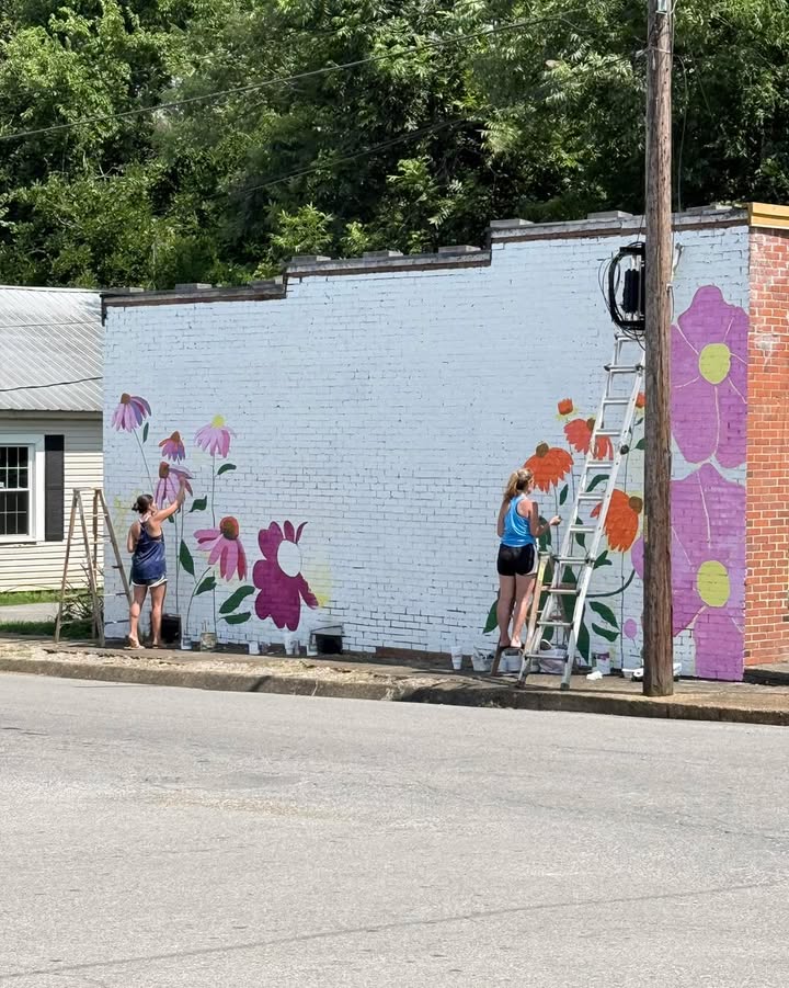 Vibrant Native American and Wildflower Mural Blooms in Downtown Ripley