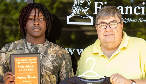 Anthony Morgan Earns Prestigious Franklin Financial Tippah County Sports Male Athlete of the Year Award