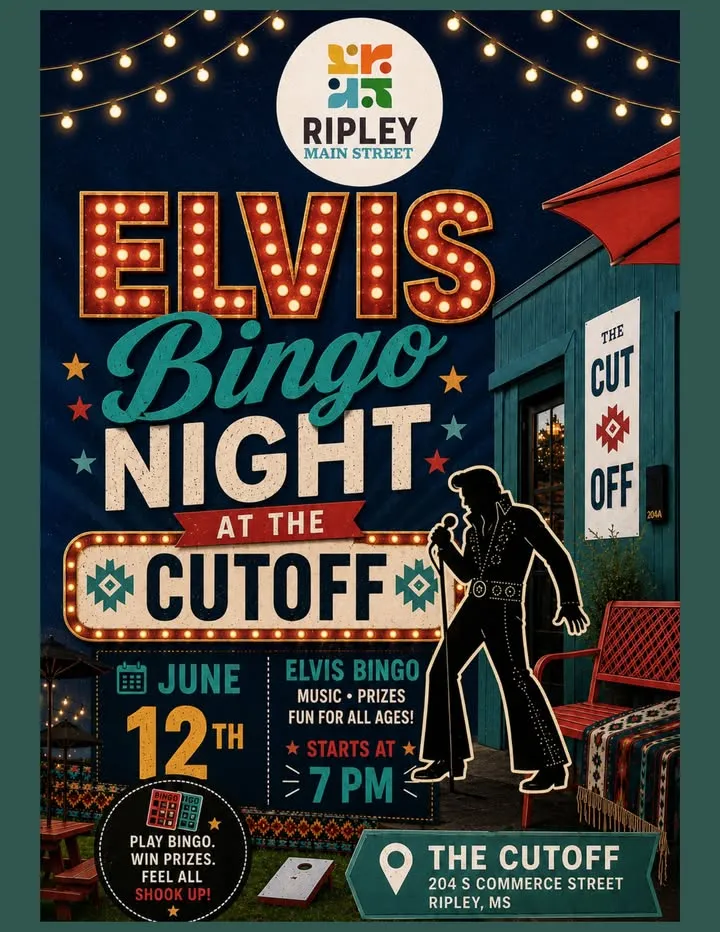 Downtown Ripley Hosts Elvis Bingo Night with Extended Shopping Hours