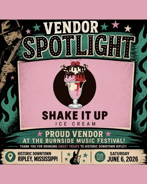 Shake It Up Ice Cream Joins Burnside Music Festival Celebration in Historic Ripley